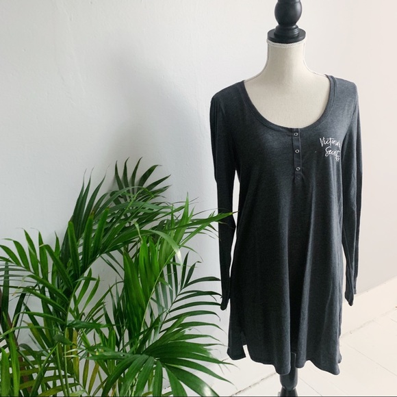 Victoria's Secret Other - 🌞 VICTORIA’S SECRET | Grey Long Night Shirt
